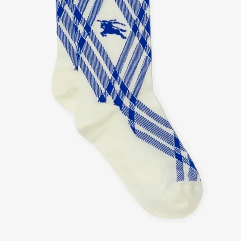 Burberry Knee-High Socks Women's 1 Pack White-5
