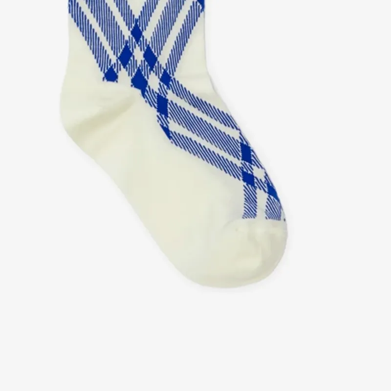 Burberry Knee-High Socks Women's 1 Pack White-3