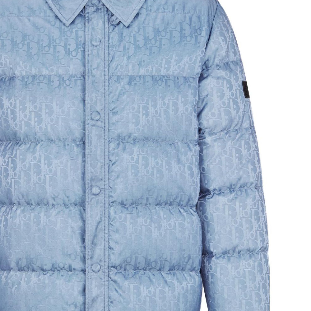 DIOR FW23 Down Jacket Coat Men's Blue - POIZON