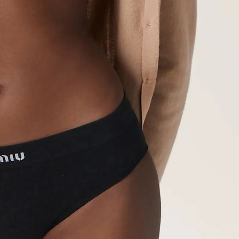 MIU MIU SS24 Underpants Women's 1 Pack Black-1