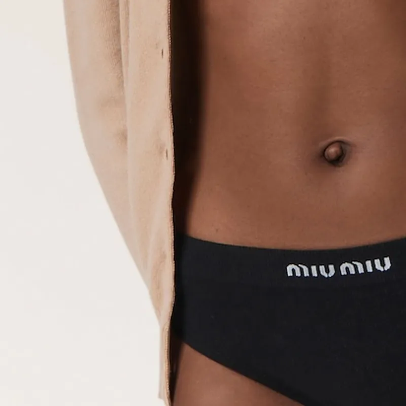 MIU MIU SS24 Underpants Women's 1 Pack Black-2