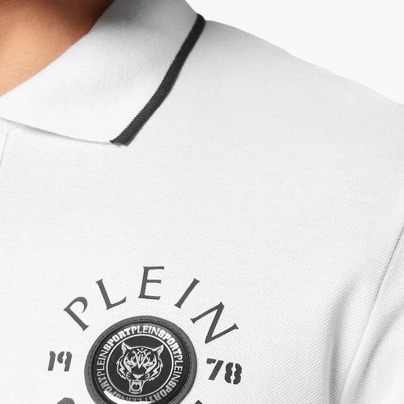 PLEIN SPORT Logo appliqué Cotton Polo Shirt-4