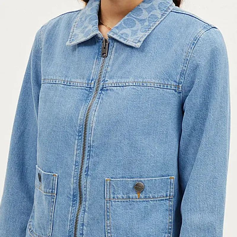 COACH SS24 Denim Jacket Women's Light Washed-1