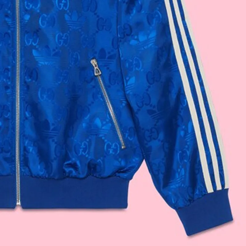 GUCCI X Adidas Gg Trefoil Jacquard Jacket-6
