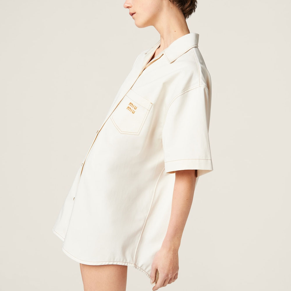 MIU MIU Short-Sleeved Dresses Women's Beige 36 - POIZON