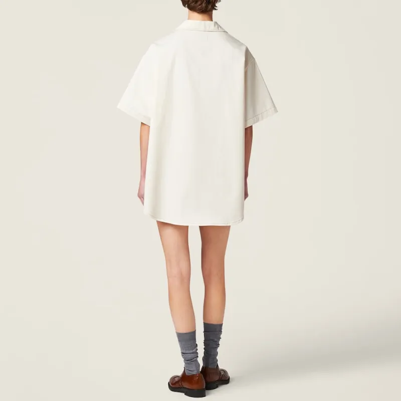MIU MIU SS24 Short Sleeved Dresses Women's Beige-2