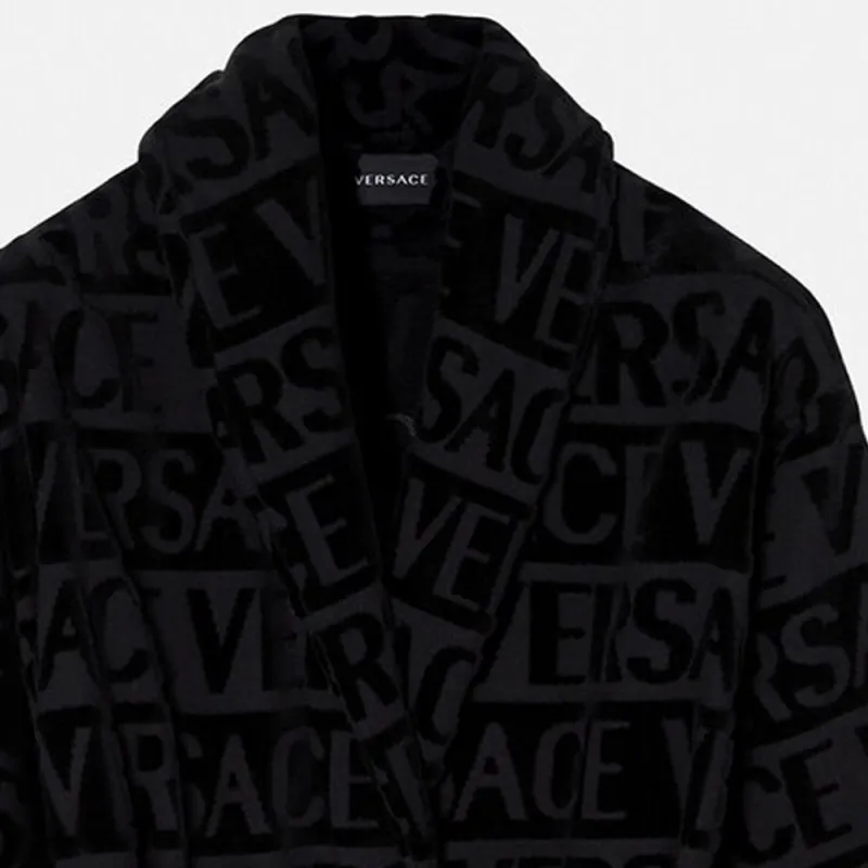 VERSACE Pajama Robe Men's Black-3