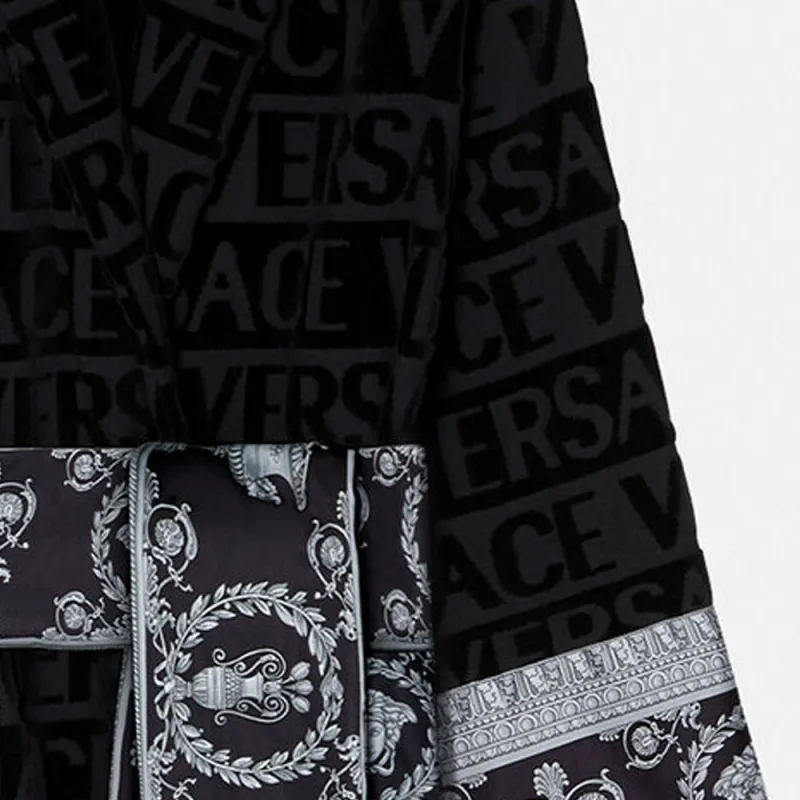 VERSACE Pajama Robe Men's Black-5