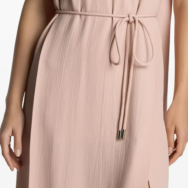 St. John SS24 Sleeveless Dress Women's Floral Pink-1