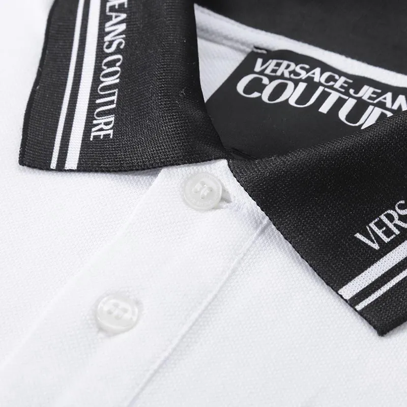 VERSACE JEANS COUTURE Logo embroidered Cotton Polo Shirt-3