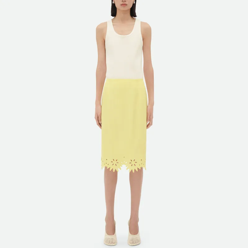 Bottega Veneta English Embroidery Skirt-1