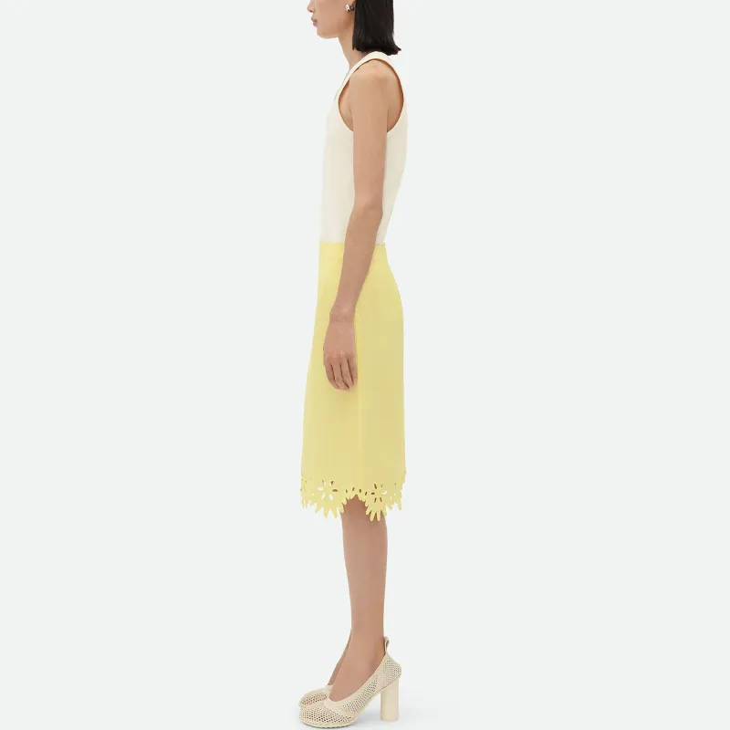 Bottega Veneta English Embroidery Skirt-3