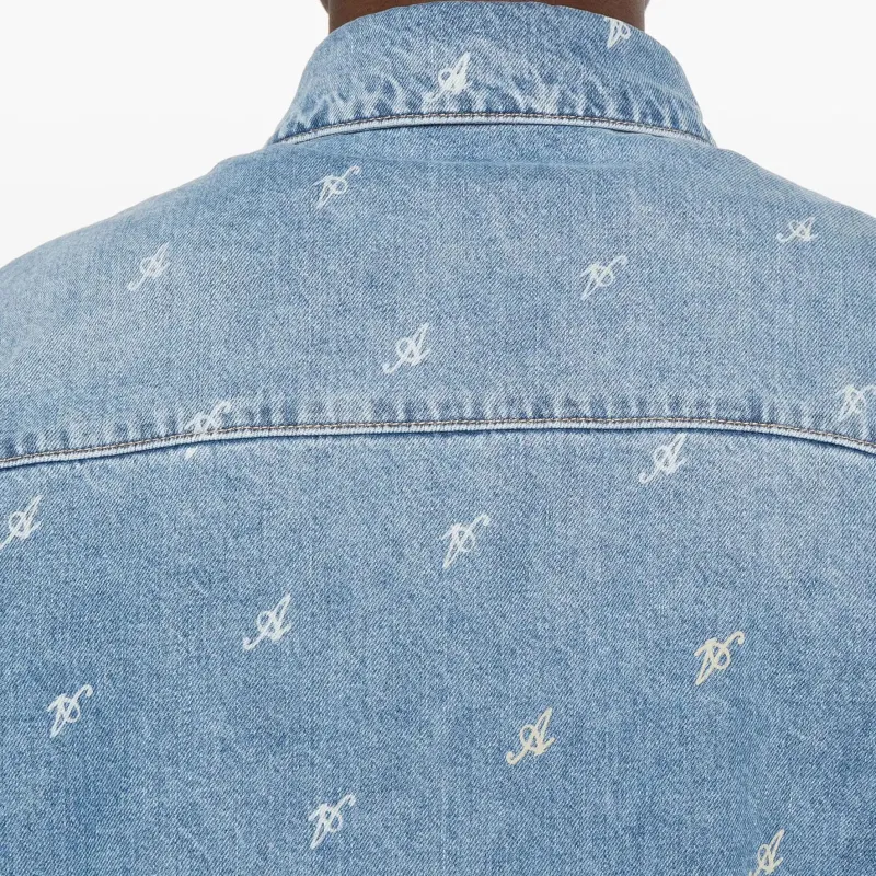 Axel Arigato Miles Logo Printed Denim Shirt-4