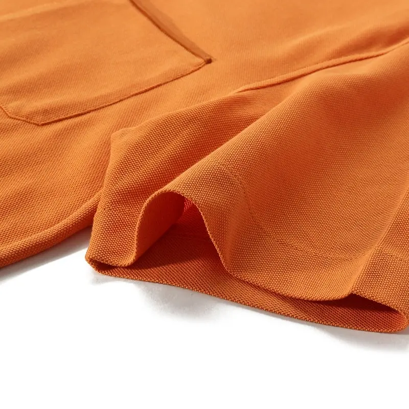 Zegna SS24 Polo Shirt Men's Bright Orange-5