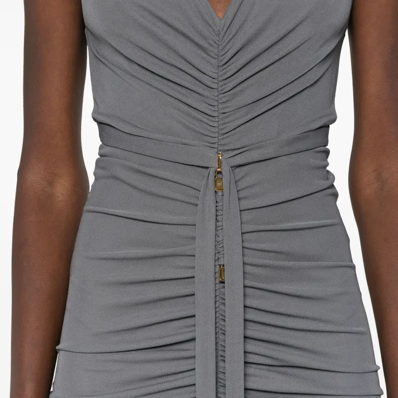 Elisabetta Franchi Red Carpet Gathered Gown-4