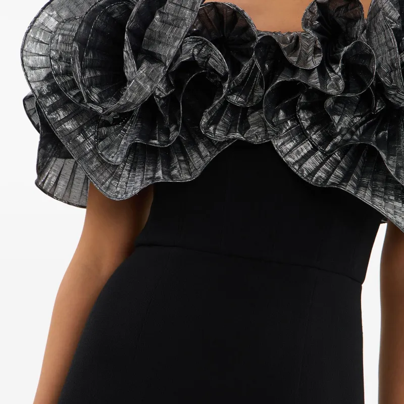 Rebecca Vallance Lumi Ruffled Midi Dress-4