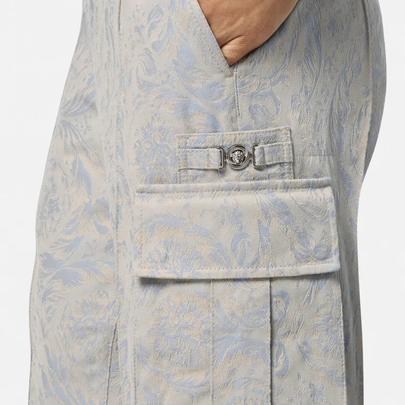 VERSACE Barocco Jacquard Cargo Trousers-4