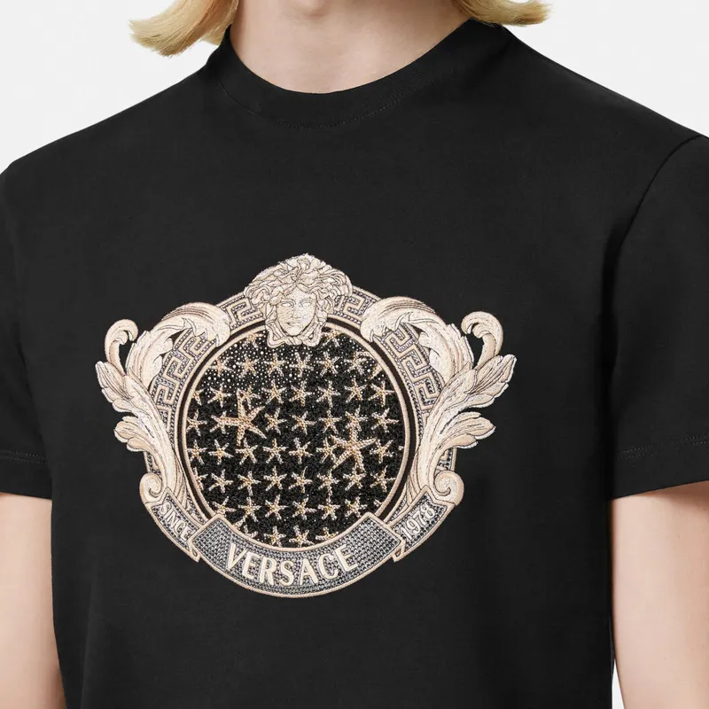 VERSACE Crystal Starfish Blason T shirt-4