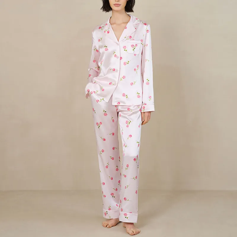 SILKY MIRACLE SS24 Pajama Set Women's Rose Print-4