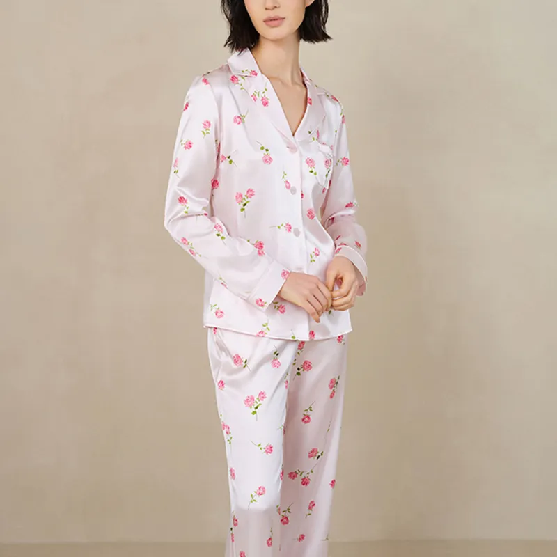 SILKY MIRACLE SS24 Pajama Set Women's Rose Print-3