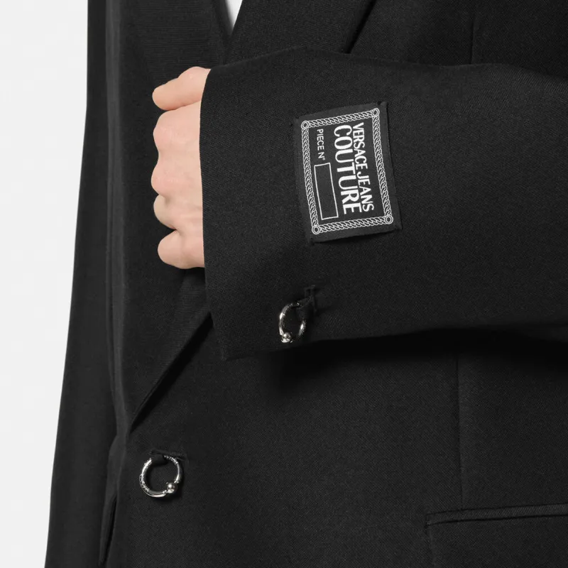 VERSACE JEANS COUTURE Logo-patch Blazer-4