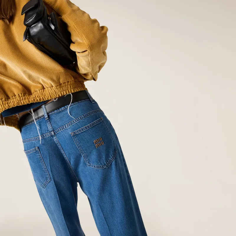 MIU MIU 5 Pockets Denim Jeans 'Navy'-5