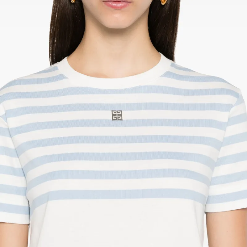 Givenchy 4G Slim Fit Striped T Shirt-4