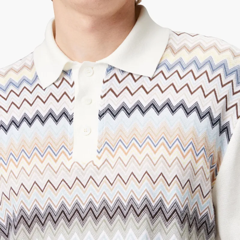 MISSONI Zigzag Knit Polo Shirt-4