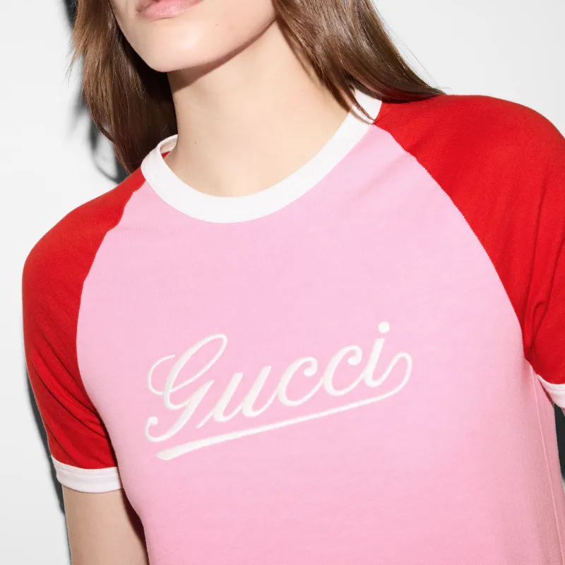 GUCCI Logo print Cotton T shirt-4