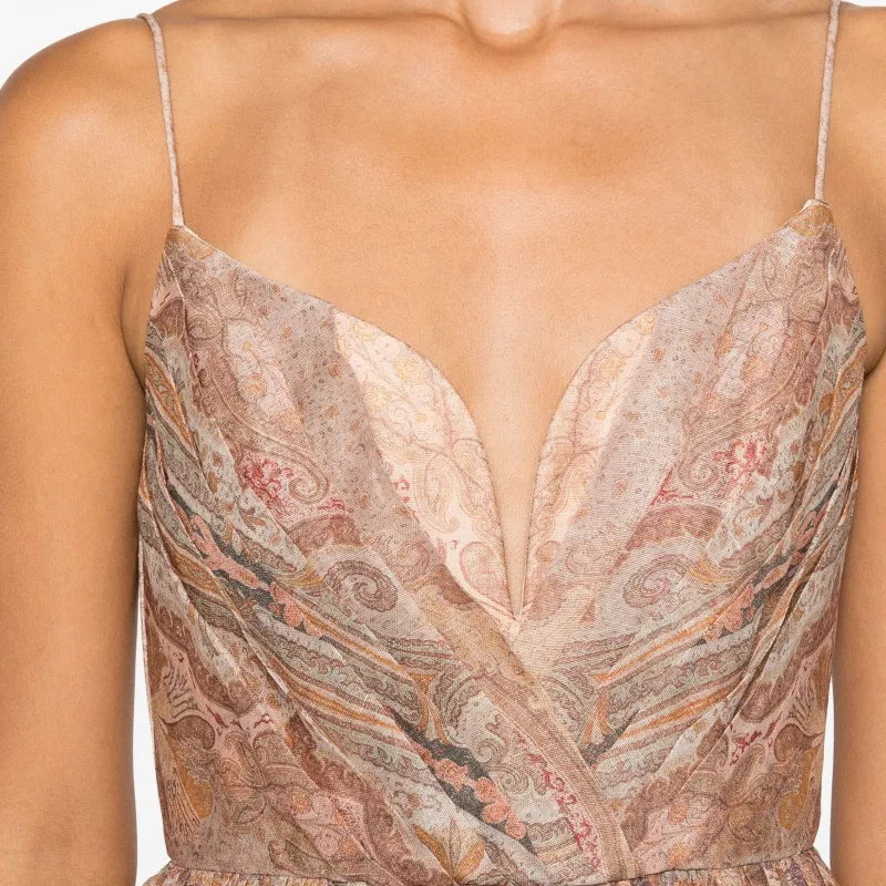 Zimmermann Illustration Draped Mini Dress-4