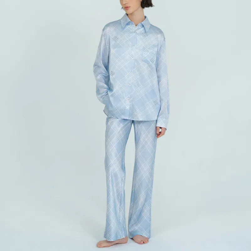 SILKY MIRACLE SS24 Pajama Tops Women's Blue-1