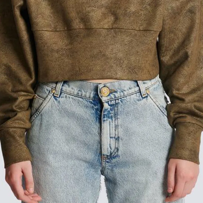 BALMAIN Sweatshirts Women's Khaki-6