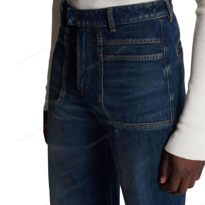 BALMAIN Logo patch Wide leg Jeans-2