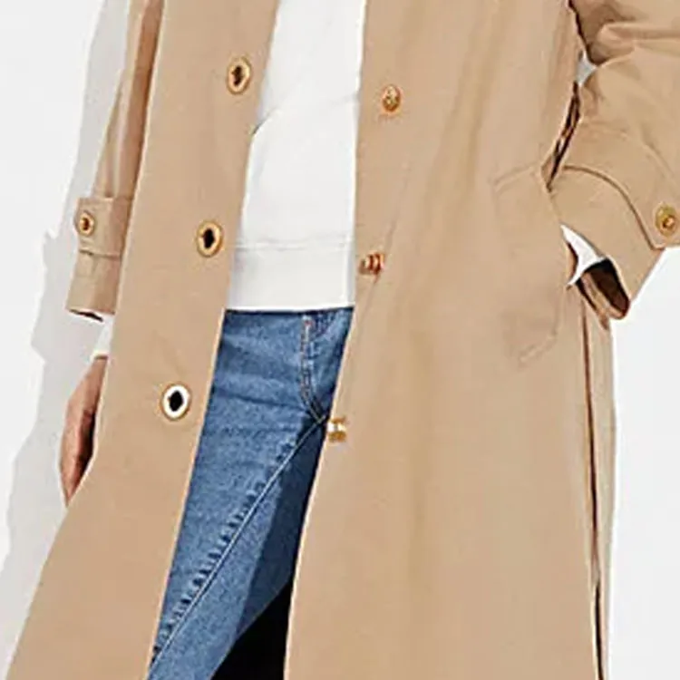 COACH FW23 Trench Coat Women's Khaki-3