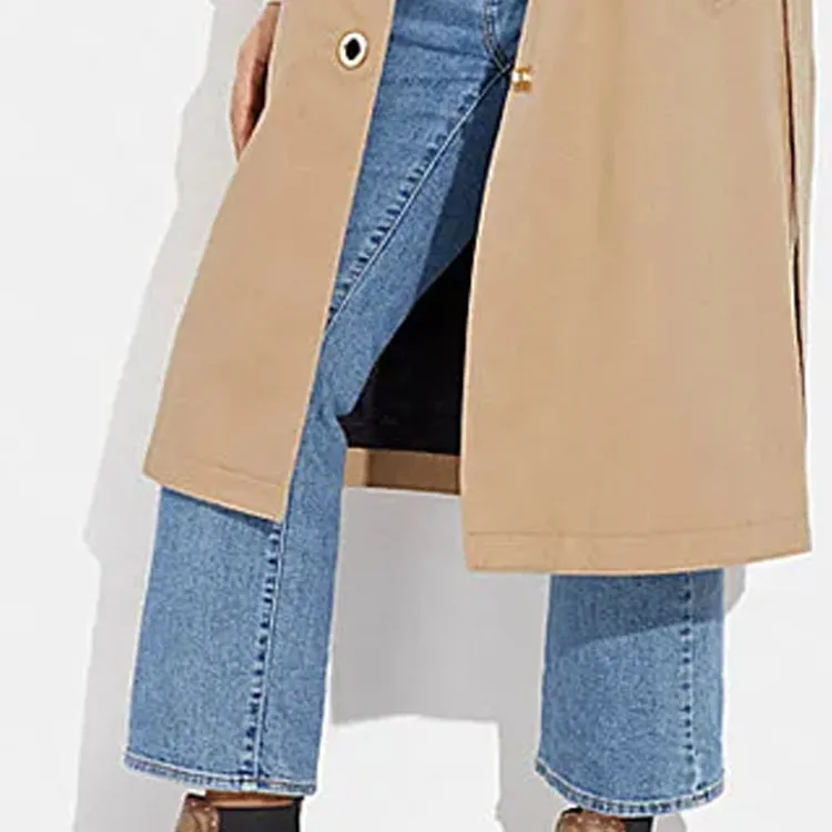 COACH FW23 Trench Coat Women's Khaki-2