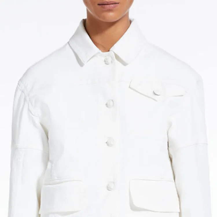 MaxMara Denim Jackets Women's White-4