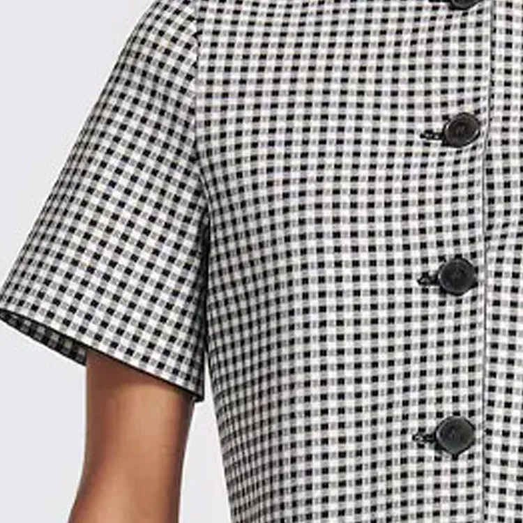 DIOR Checkered Button Up Short Sleeved Jacket-5