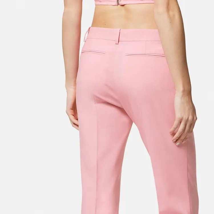 VERSACE High-Waist Flared Trousers-4