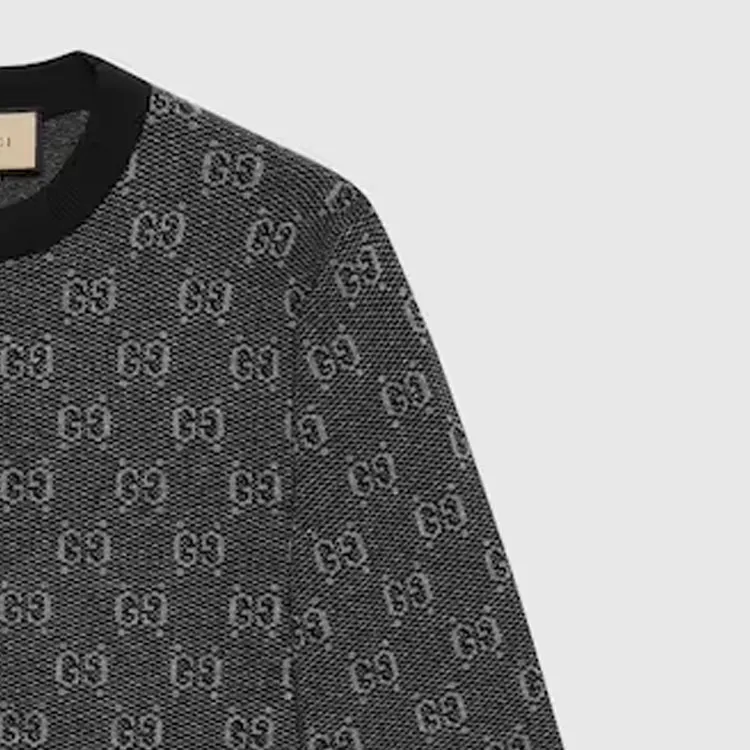 GUCCI Monogram Jacquard Knit Jumper-5