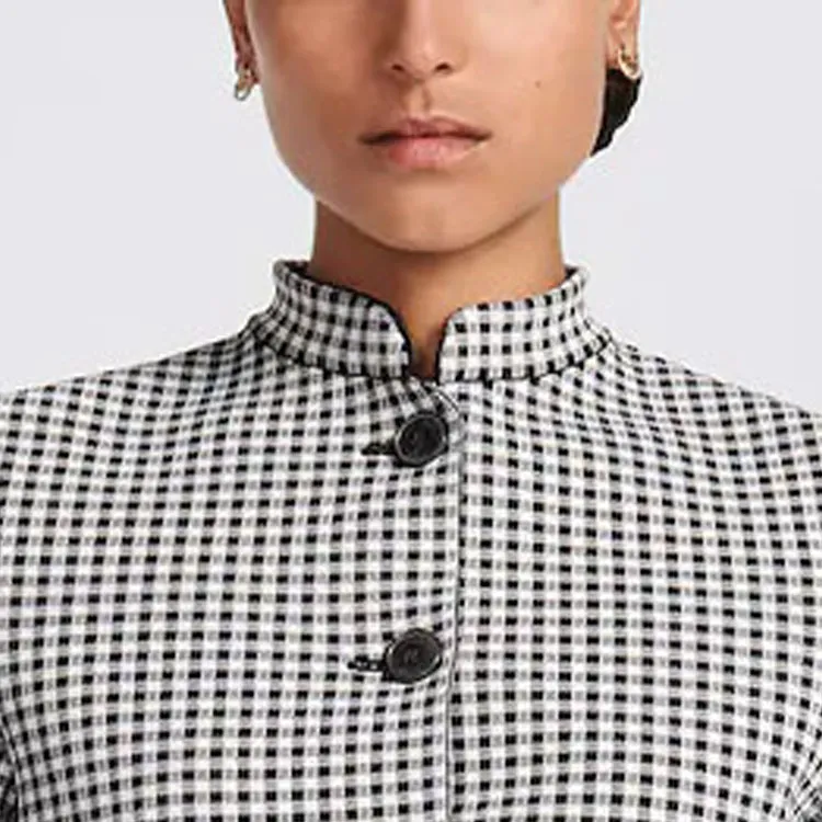 DIOR Checkered Button Up Short Sleeved Jacket-6