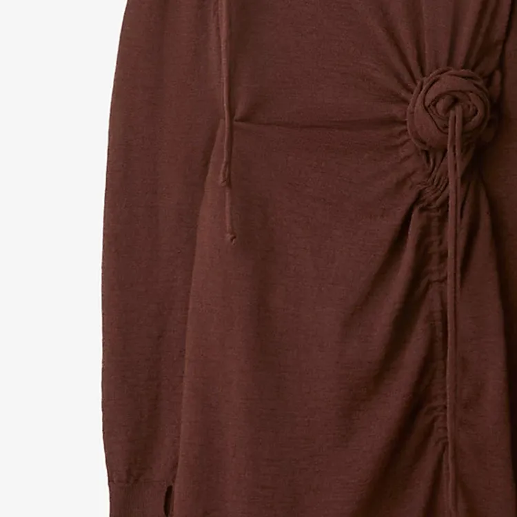 Burberry Long-Sleeved Dresses Women's Gold-4
