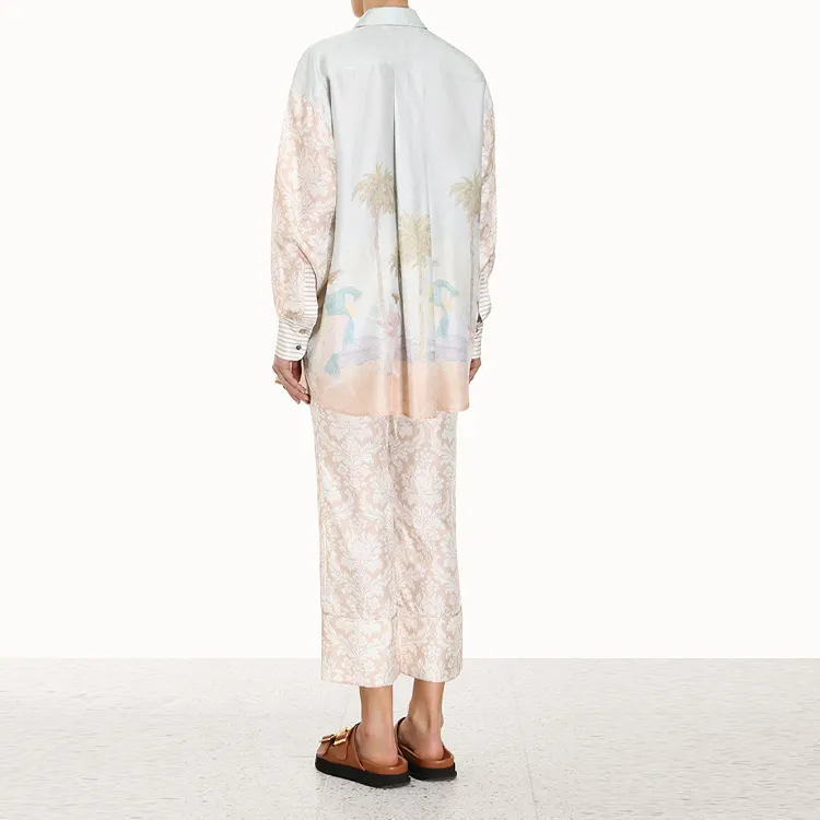 Zimmermann Sensory Kick Flare Silk Trousers-2