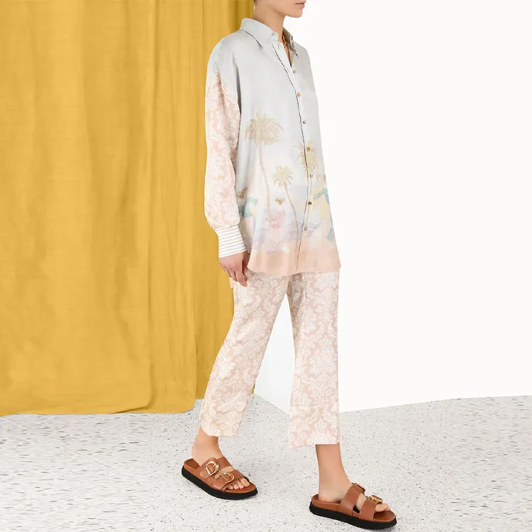 Zimmermann Sensory Kick Flare Silk Trousers-3
