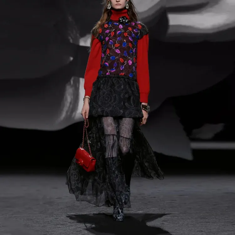 CHANEL FW23 Long-Sleeved Dresses Women's Multicolor-1
