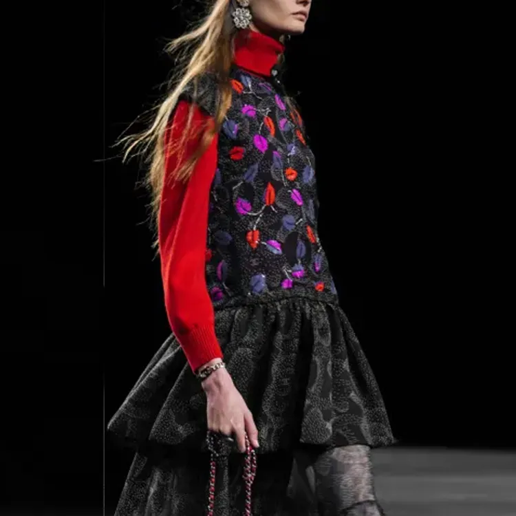 CHANEL FW23 Long-Sleeved Dresses Women's Multicolor-3