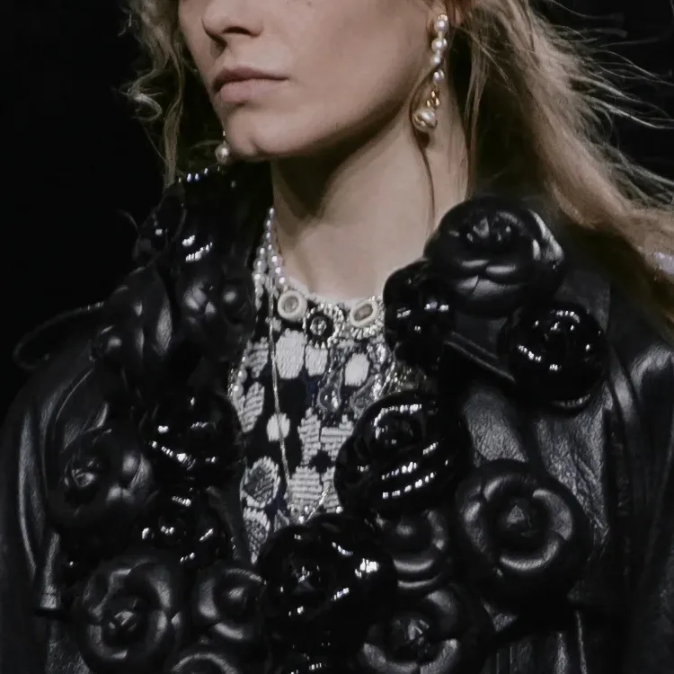 CHANEL Leather Jackets Women's Black-3