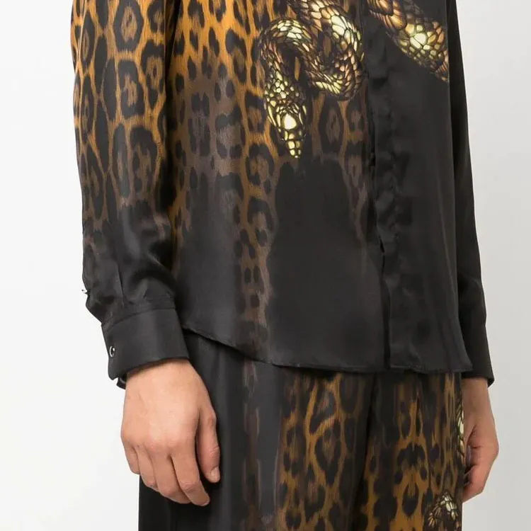 ROBERTO COLLINA Animal Motif Tailored Blazer-4