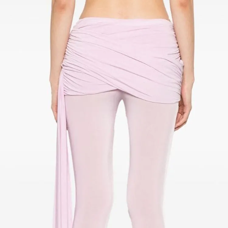 Magda Butrym Sash detail Jersey Leggings-5