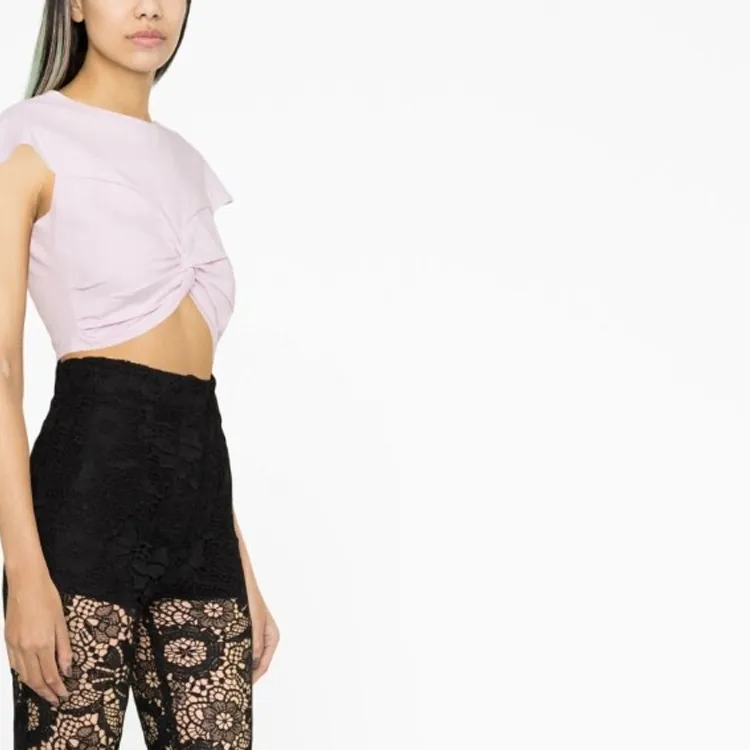 SABINA MUSAYEV Floral-lace Flared Trousers-5