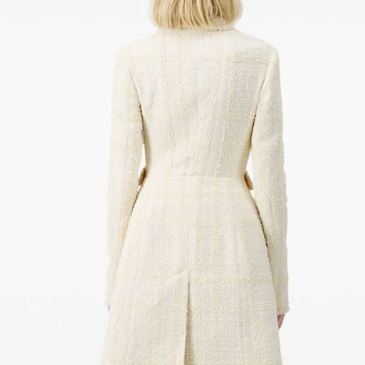 Giambattista Vall Checked Silk tweed Coat-5